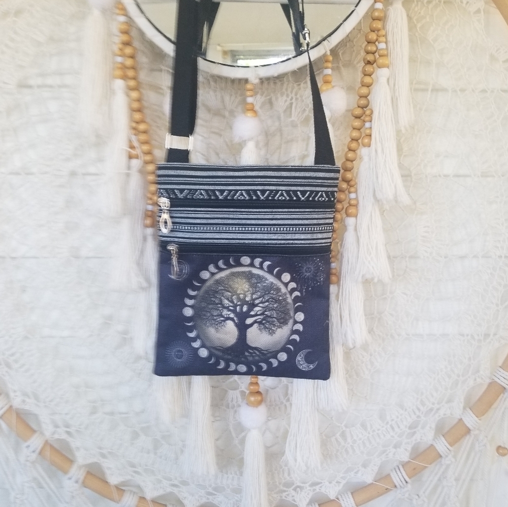 Mystical Tree of Life Boho Crossbody Bag